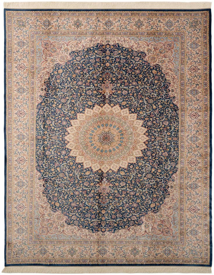 Detail image of 6' 3 x 9' 7 Ghom Design Rug