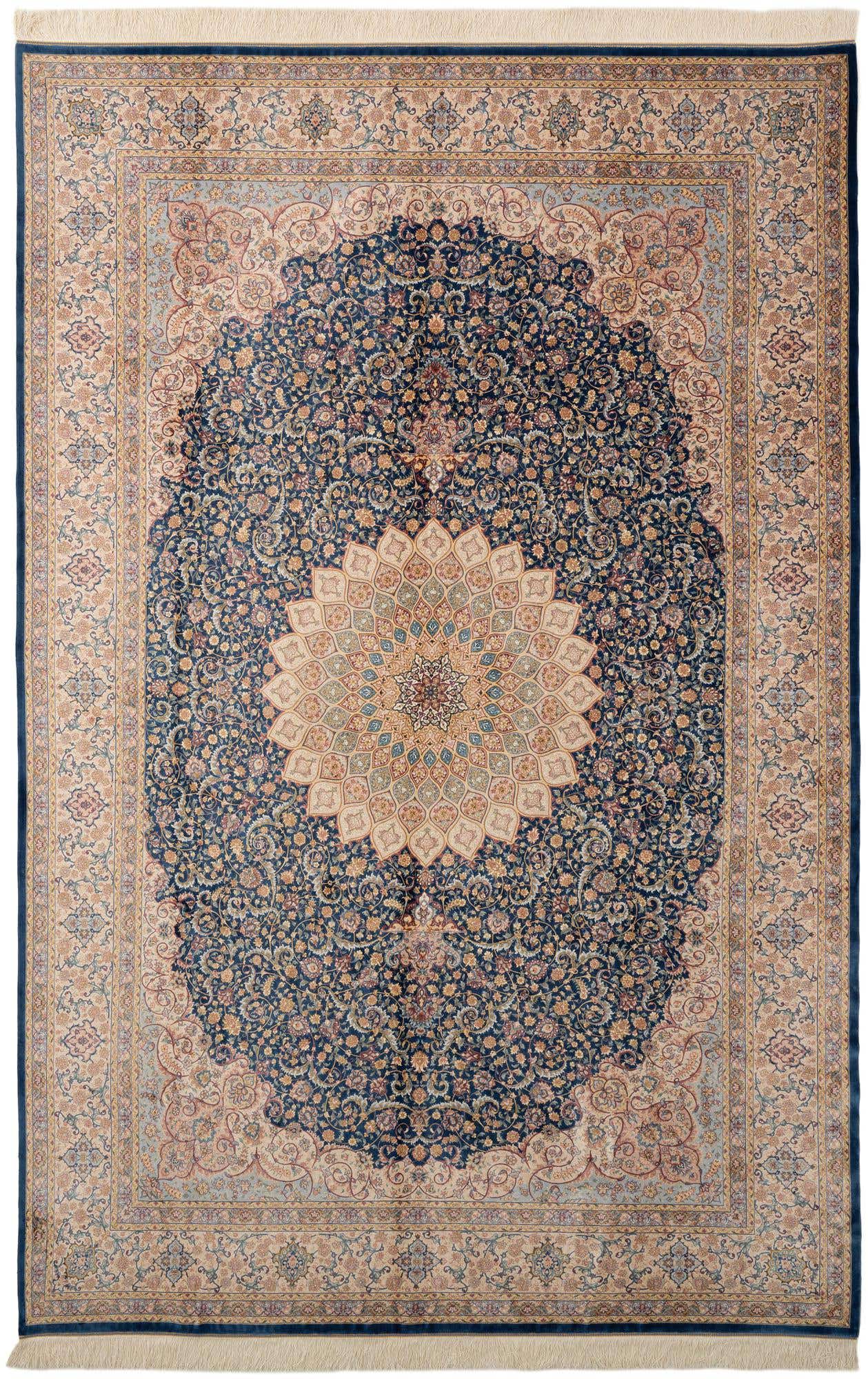 6' 3 x 9' 7 Ghom Design Rug