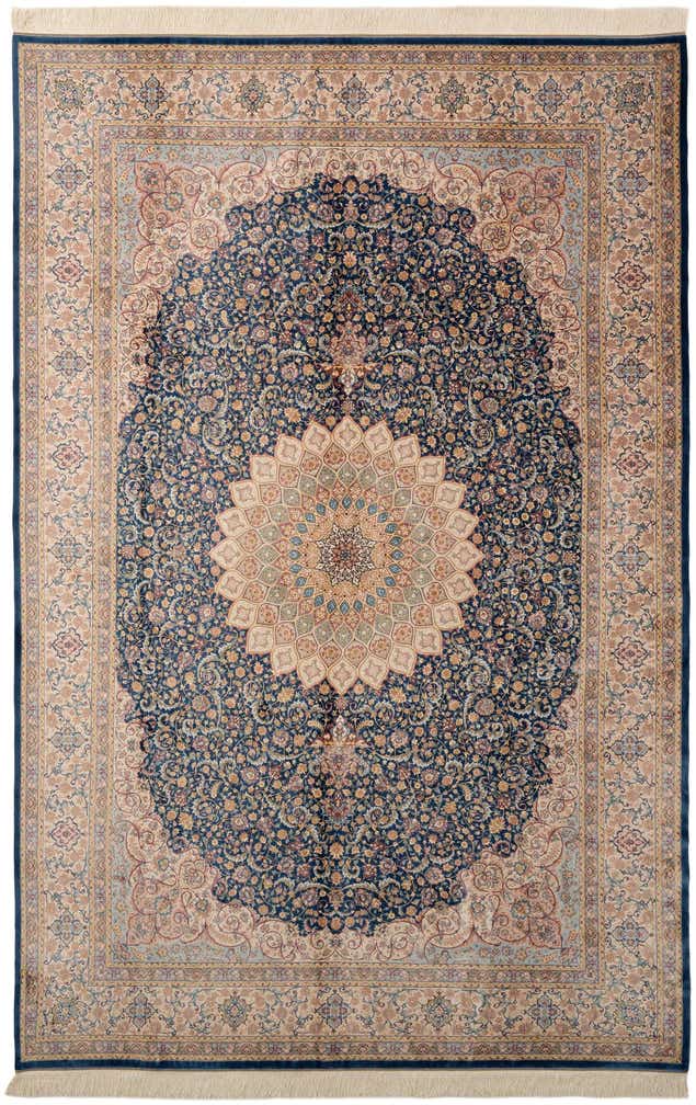 6' 3 x 9' 7 Ghom Design Rug