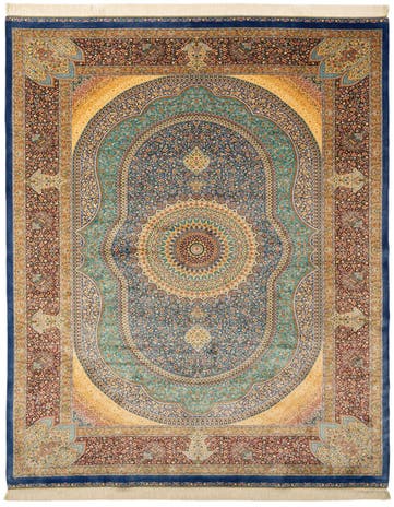 6' 6 x 9' 7 Ghom Design Rug
