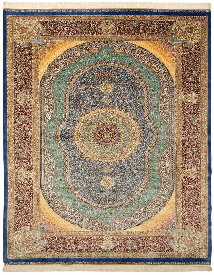 Detail image of 6' 6 x 9' 7 Ghom Design Rug