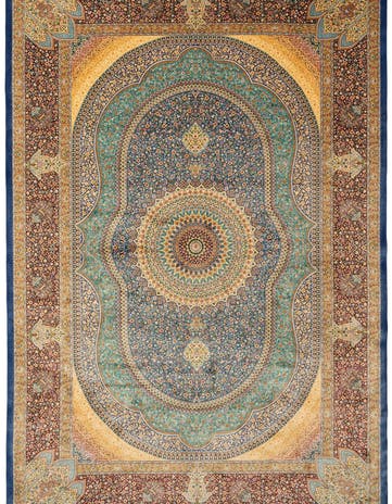6' 6 x 9' 7 Ghom Design Rug