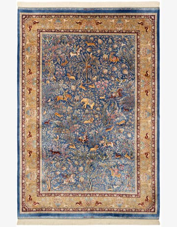 6' 6 x 9' 7 Ghom Design Rug
