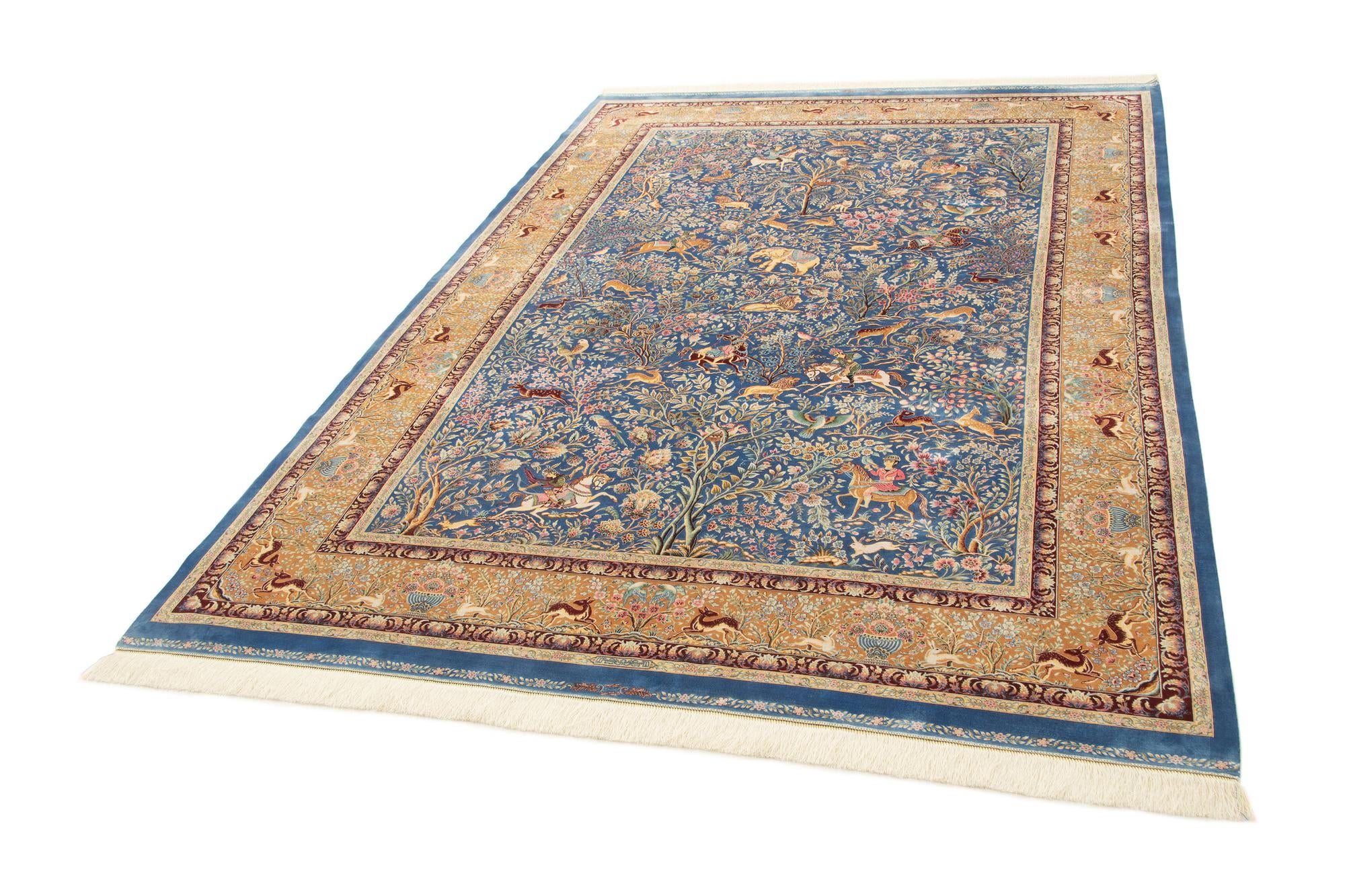 6' 6 x 9' 7 Ghom Design Rug