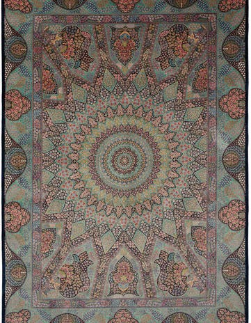 6' 6 x 9' 7 Ghom Design Rug