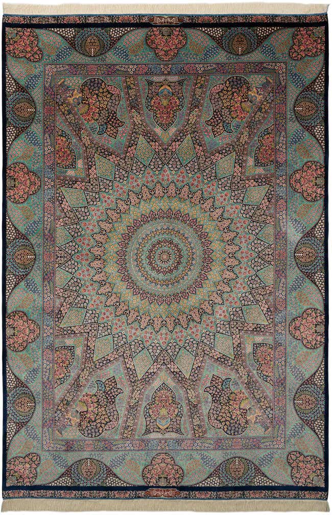 6' 6 x 9' 7 Ghom Design Rug