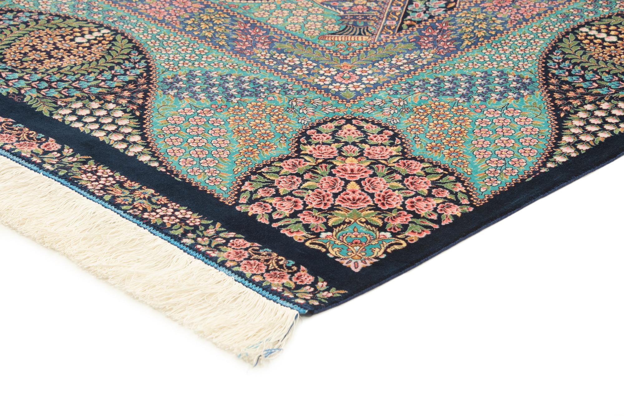6' 6 x 9' 7 Ghom Design Rug