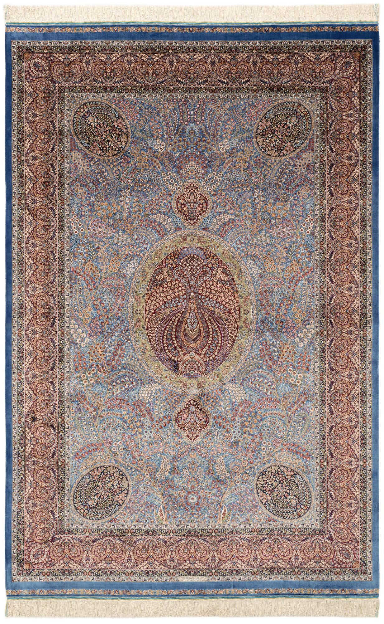 4' 10 x 7' 5 Ghom Design Rug