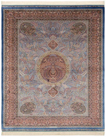 4' 10 x 7' 5 Ghom Design Rug