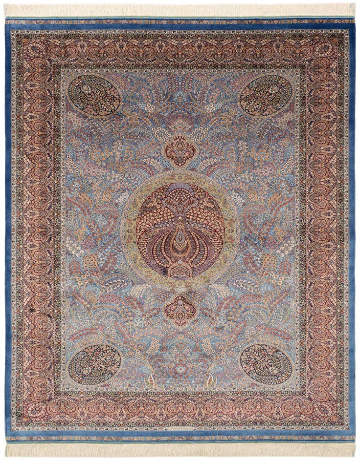 Detail image of 4' 10 x 7' 5 Ghom Design Rug