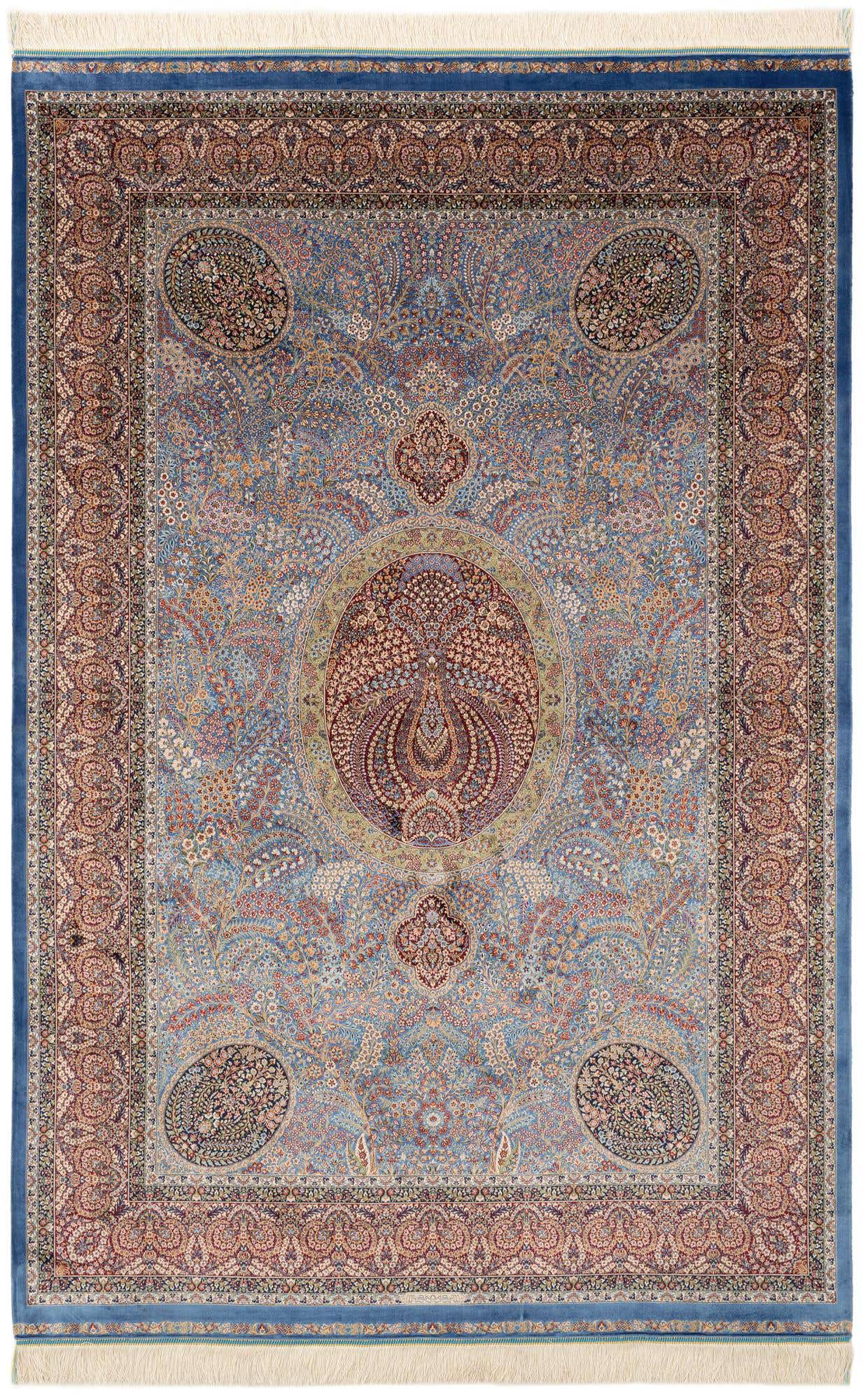 4' 10 x 7' 5 Ghom Design Rug