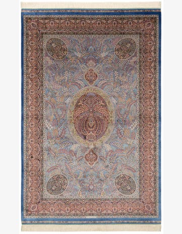 4' 10 x 7' 5 Ghom Design Rug