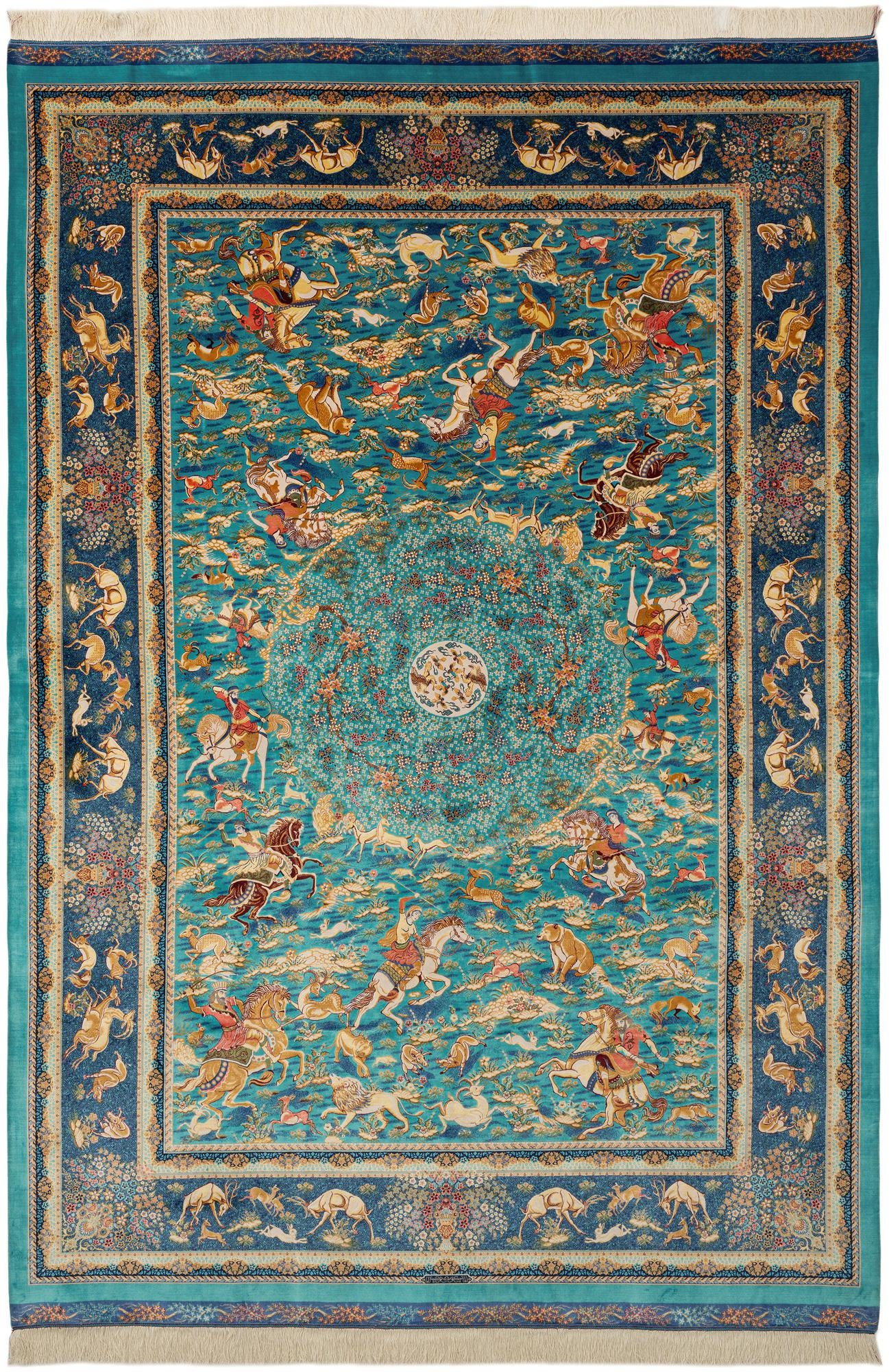 6' 6 x 9' 7 Ghom Design Rug