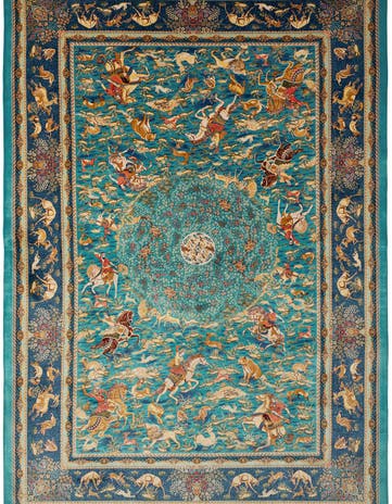 6' 6 x 9' 7 Ghom Design Rug