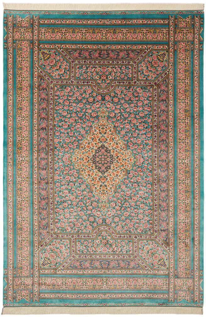 6' 5 x 9' 7 Ghom Design Rug