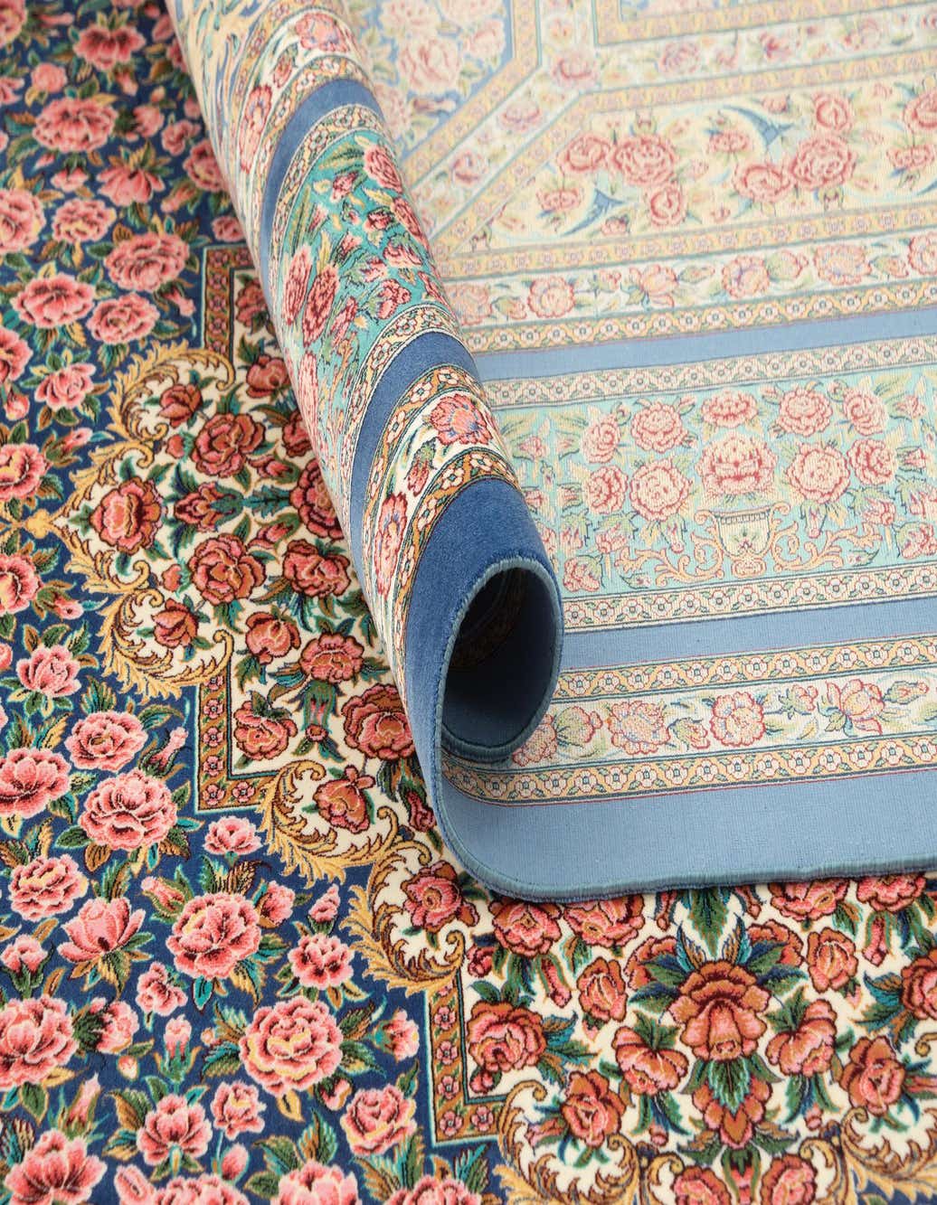 6' 6 x 9' 8 Ghom Design Rug