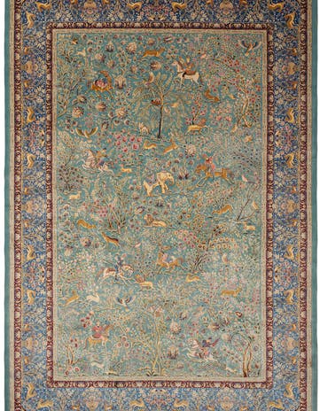 6' 6 x 9' 7 Ghom Design Rug