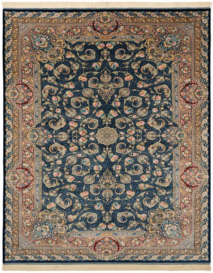 Detail image of 6' 4 x 9' 9 Ghom Design Rug