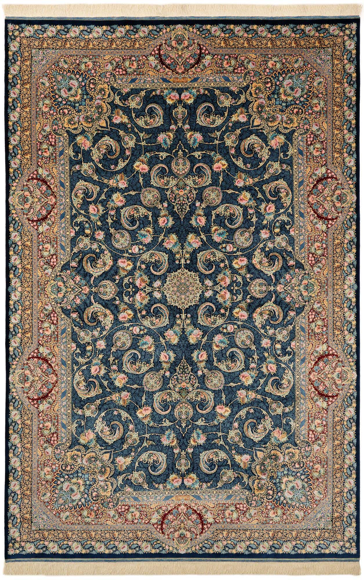 6' 4 x 9' 9 Ghom Design Rug