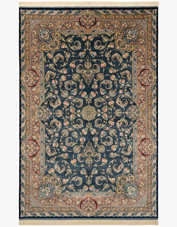 6' 4 x 9' 9 Ghom Design Rug