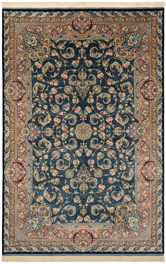 6' 4 x 9' 9 Ghom Design Rug