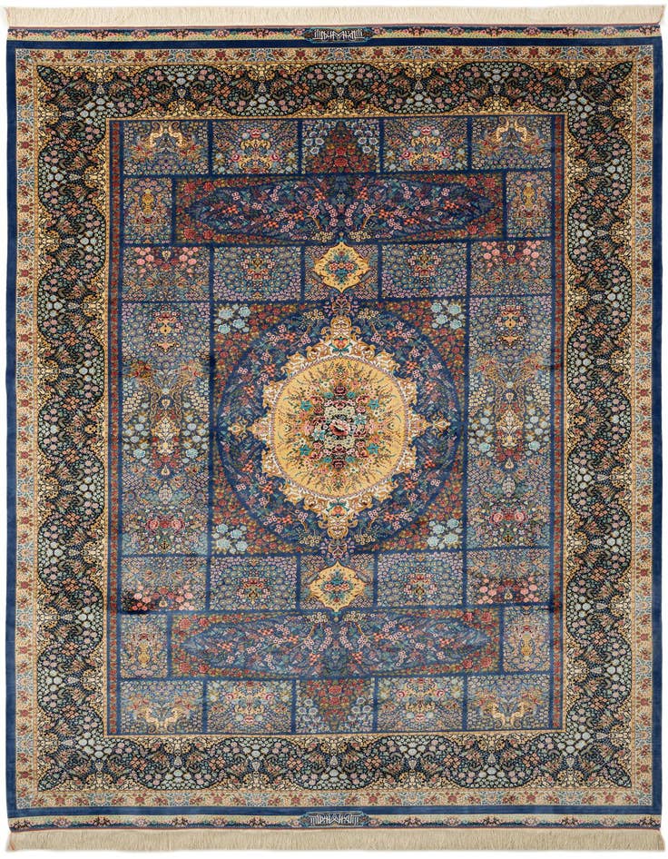 Detail image of 6' 6 x 9' 8 Ghom Design Rug