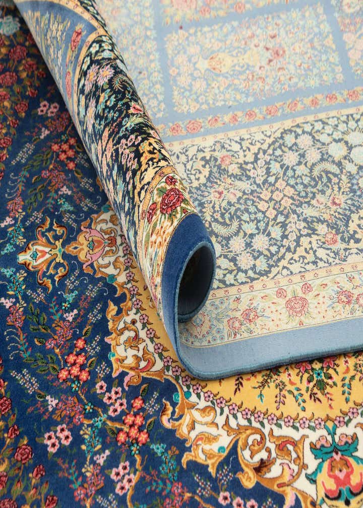 6' 6 x 9' 8 Ghom Design Rug