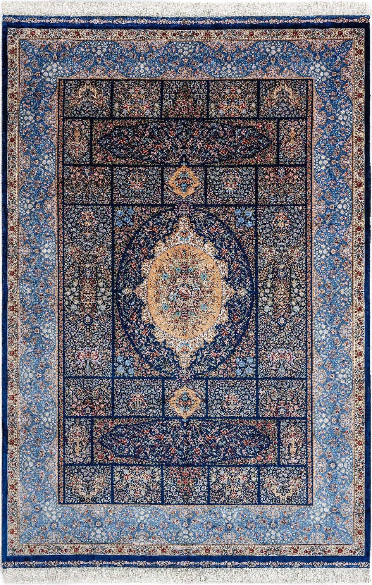 6' 7 x 9' 10 Ghom Design Rug