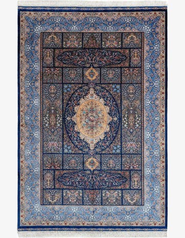 6' 7 x 9' 10 Ghom Design Rug
