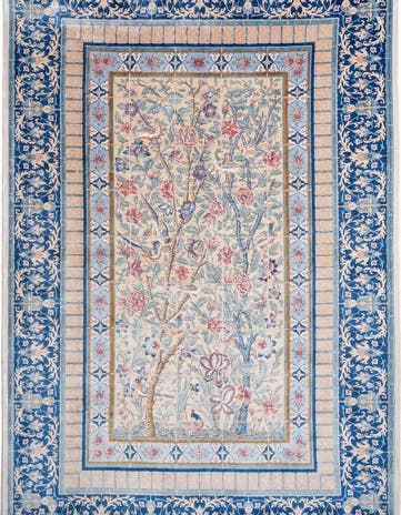 6' 7 x 9' 10 Ghom Design Rug