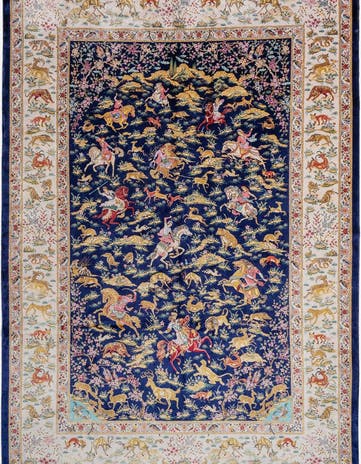 6' 7 x 9' 10 Ghom Design Rug