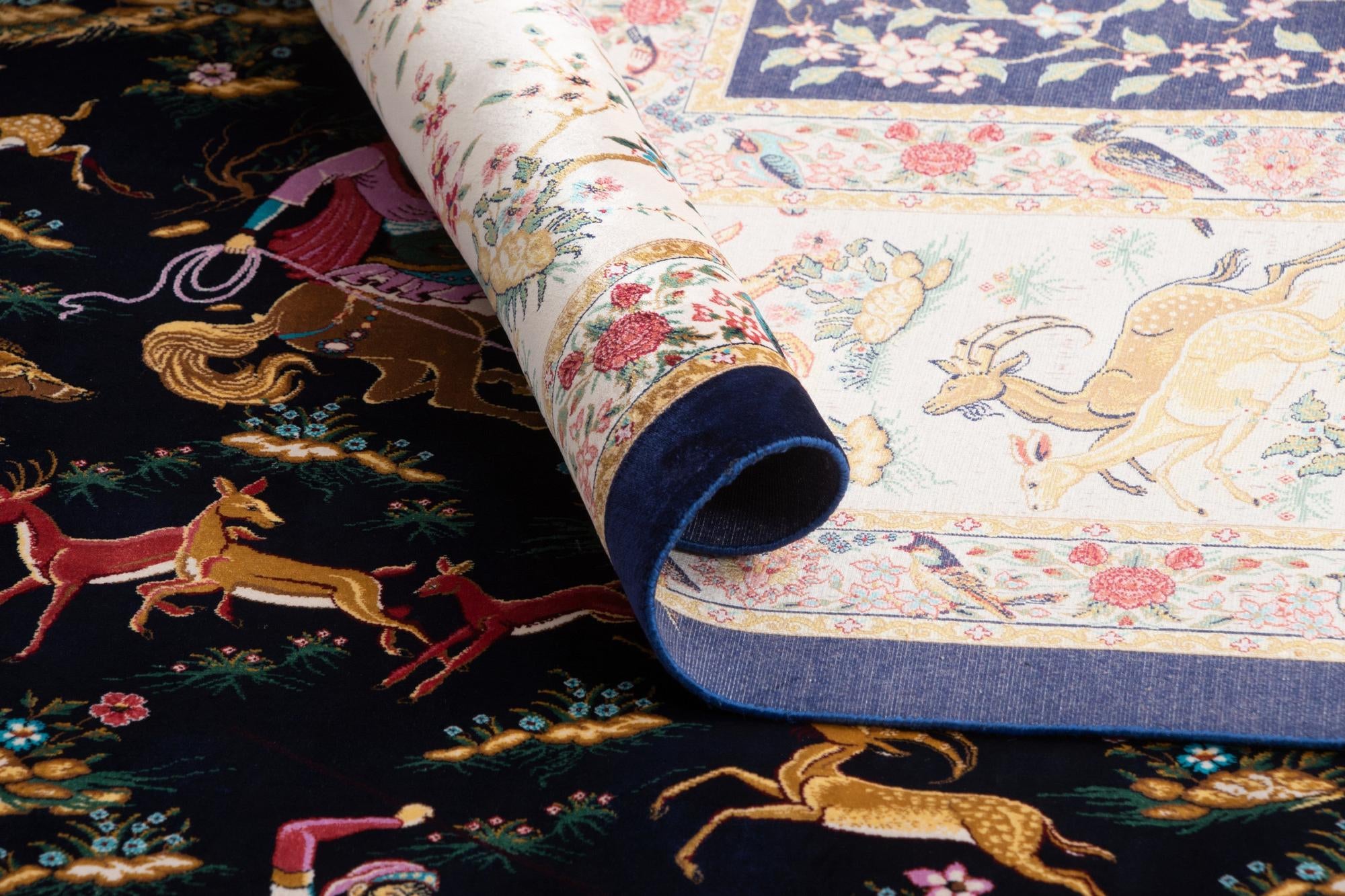 6' 7 x 9' 10 Ghom Design Rug