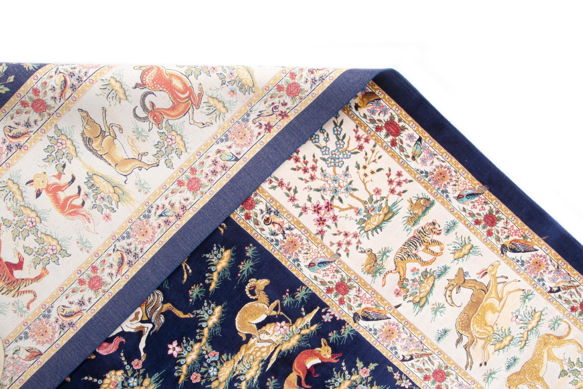 6' 7 x 9' 10 Ghom Design Rug