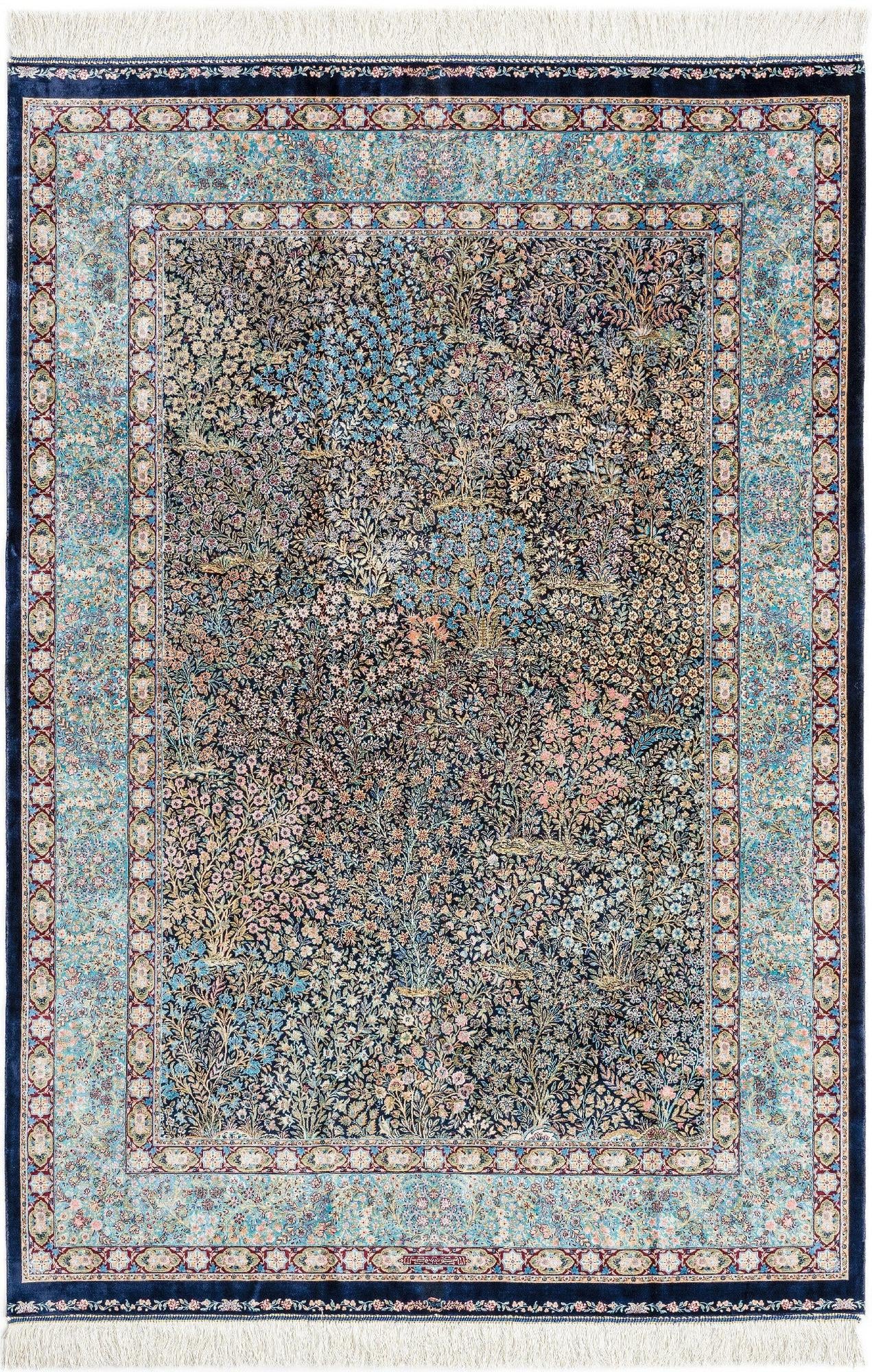 4' 5 x 6' 7 Ghom Design Rug