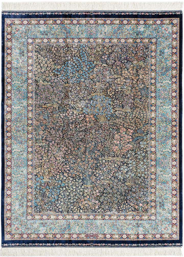 4' 5 x 6' 7 Ghom Design Rug