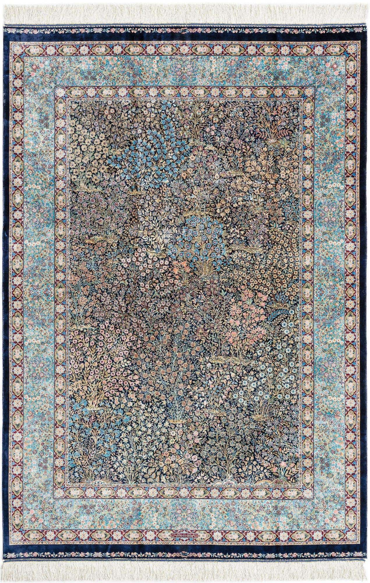 4' 5 x 6' 7 Ghom Design Rug