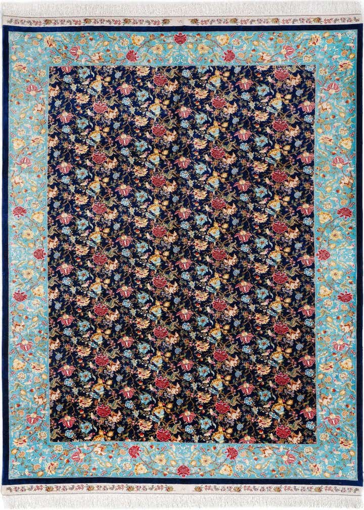 5' 11 x 9' 2 Ghom Design Rug
