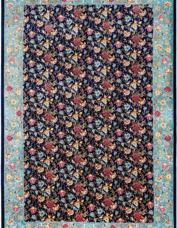 5' 11 x 9' 2 Ghom Design Rug