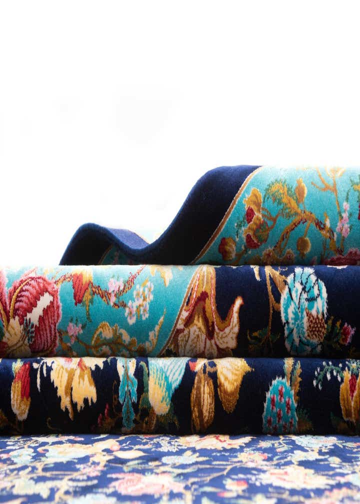 5' 11 x 9' 2 Ghom Design Rug