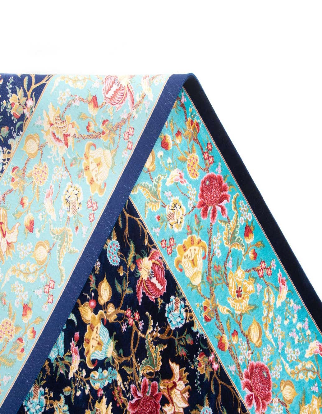 5' 11 x 9' 2 Ghom Design Rug