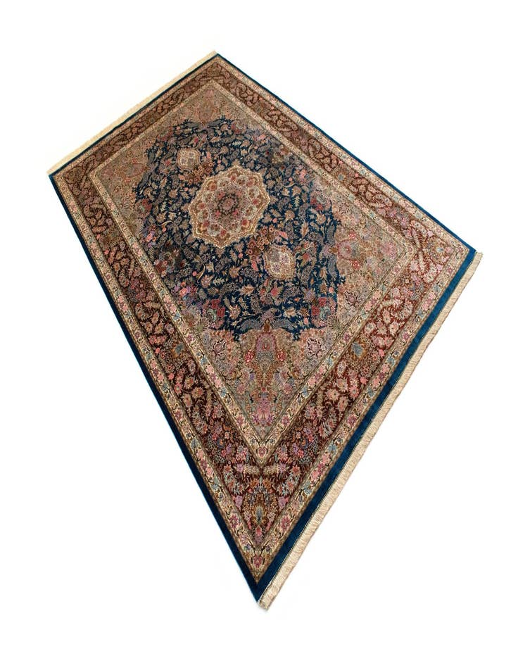 Detail image of 6' 6 x 10' 2 Ghom Silk Rug