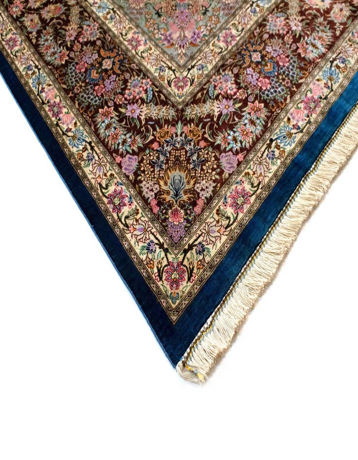 Detail image of 6' 6 x 10' 2 Ghom Silk Rug