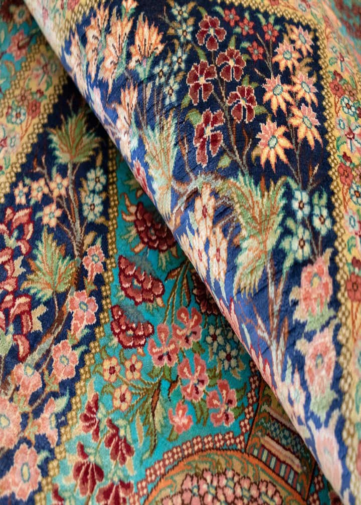 2' 7 x 4' Ghom Silk Rug