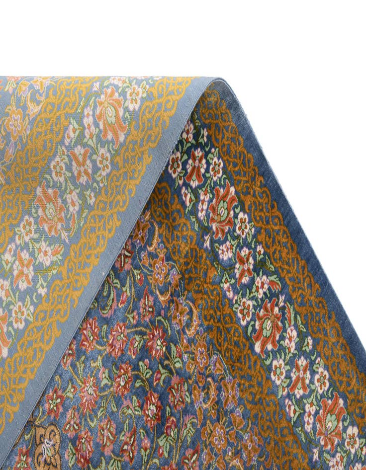 Detail image of 2' 7 x 4' Ghom Silk Rug