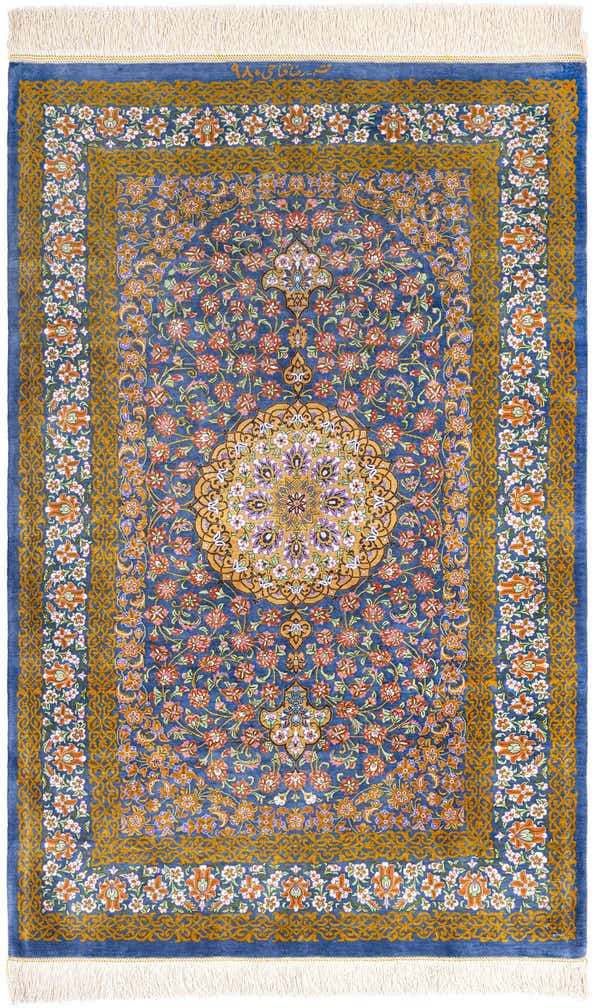 2' 7 x 4' Ghom Silk Rug