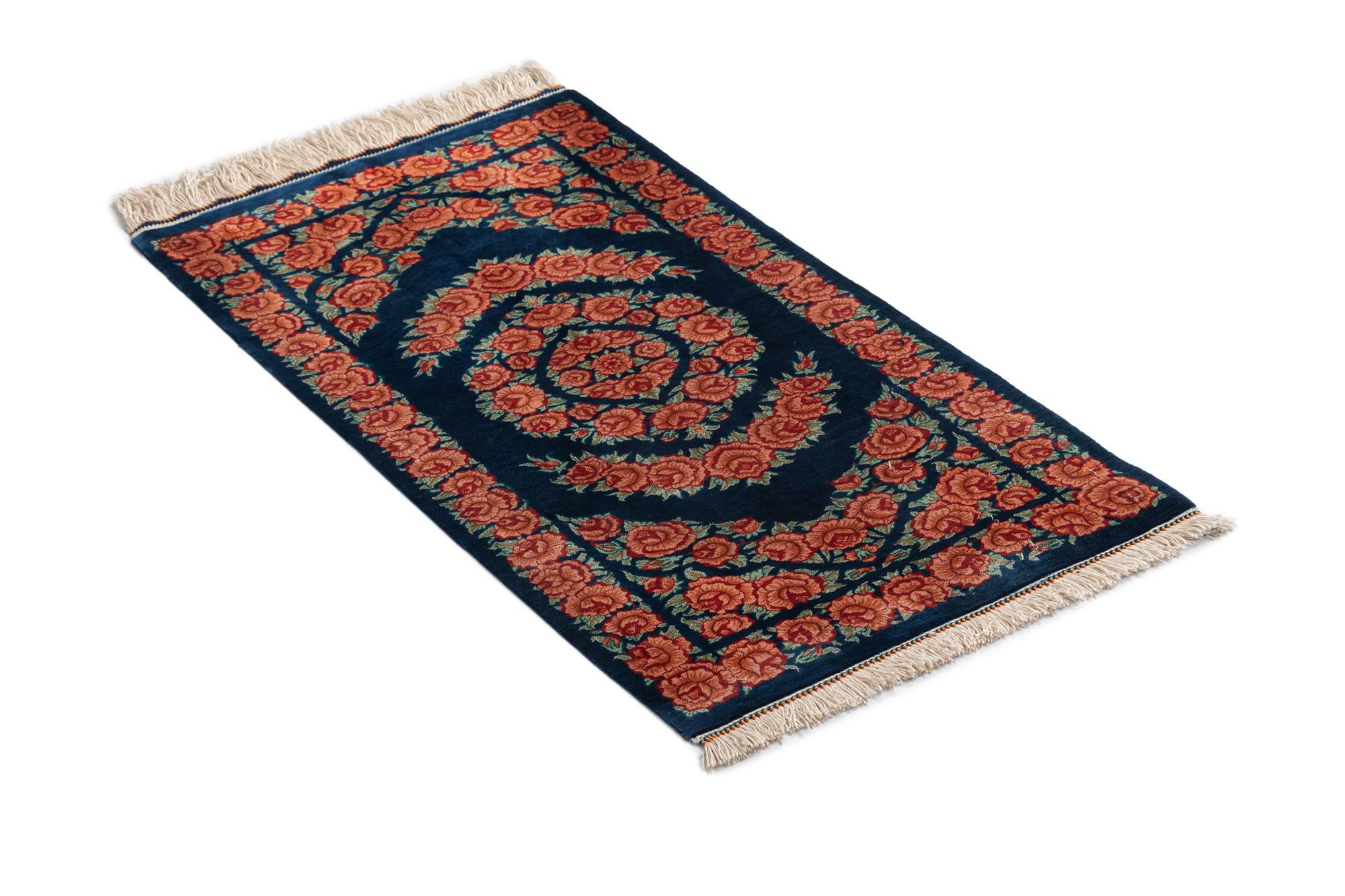 1' 6 x 2' 11 Ghom Silk Rug