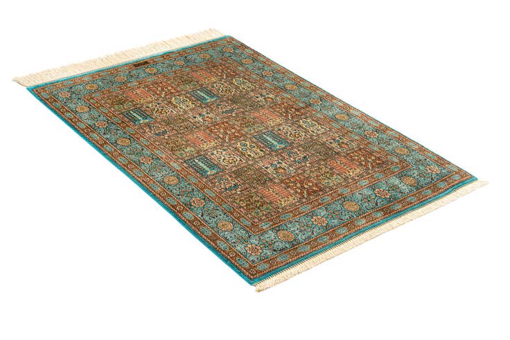 Detail image of 2' 7 x 3' 8 Ghom Silk Rug