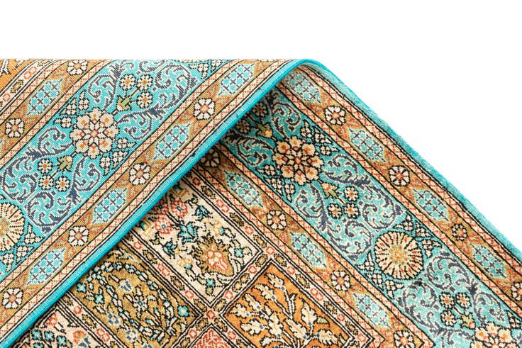 Detail image of 2' 7 x 3' 8 Ghom Silk Rug