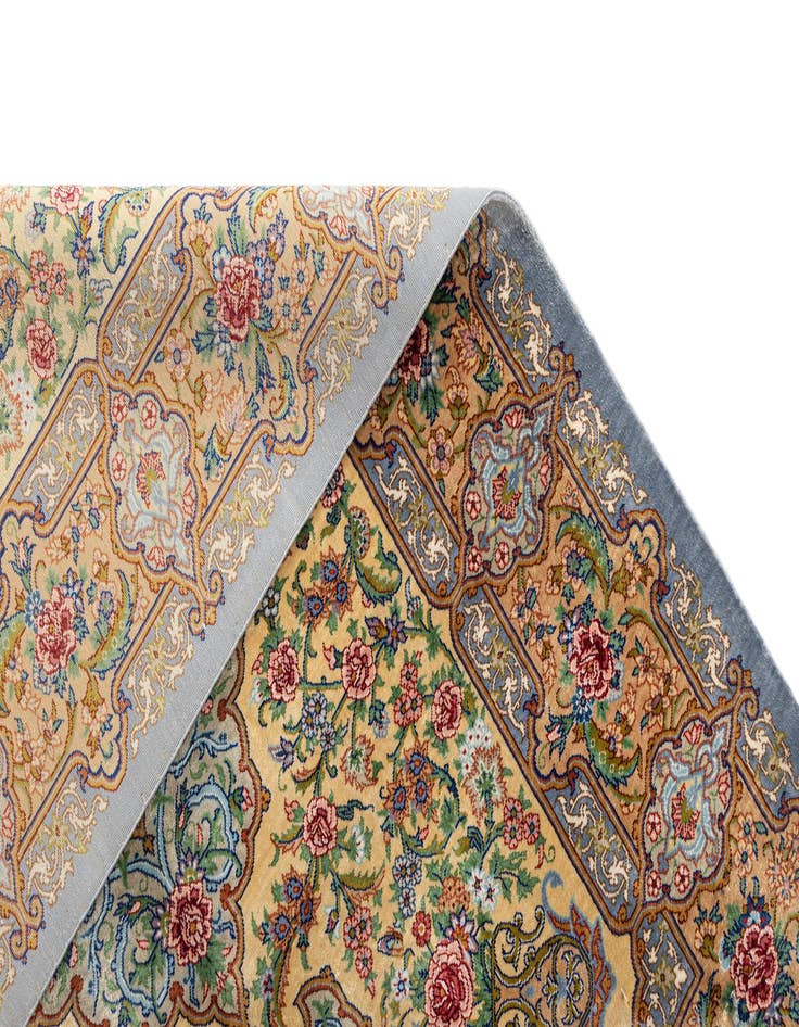 Detail image of 2' 8 x 3' 10 Ghom Silk Rug