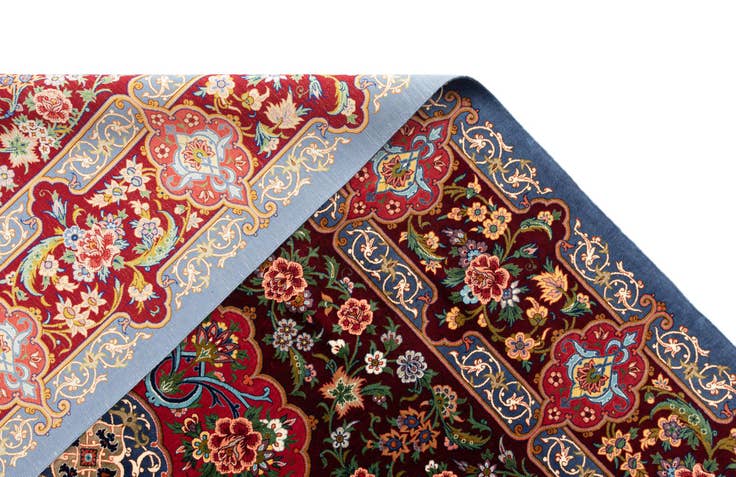 Detail image of 4' 4 x 6' 5 Ghom Silk Rug